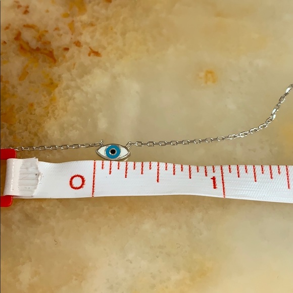 Dainty Sterling silver Evil Eye Necklace 18” 1pc - Picture 7 of 9
